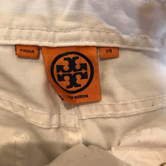 ▪️Tory Burch Cropped Slim Boot White Jeans - Picture 2 of 15